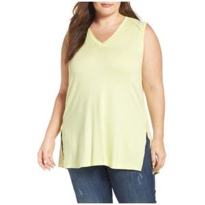 Melissa McCarthy Seven7 V Neck Luminary Gr Tank 1X